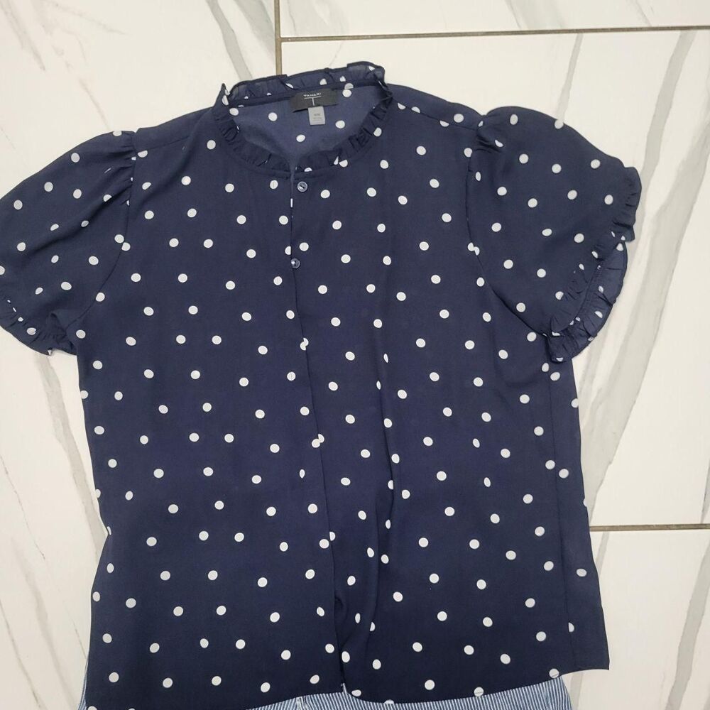 Elie-tahari Women's Navy and Blue Shirt